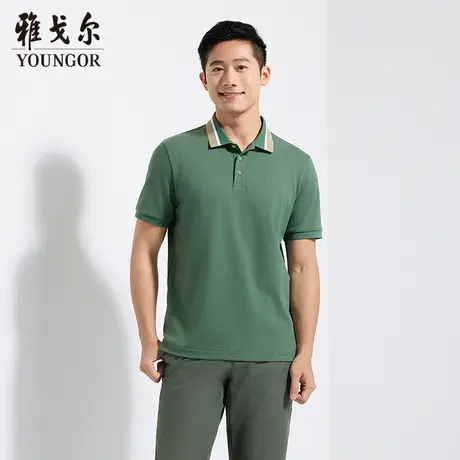 【商场同款】雅戈尔男士短袖POLO夏季新款官方商务休闲短袖T恤男商品大图