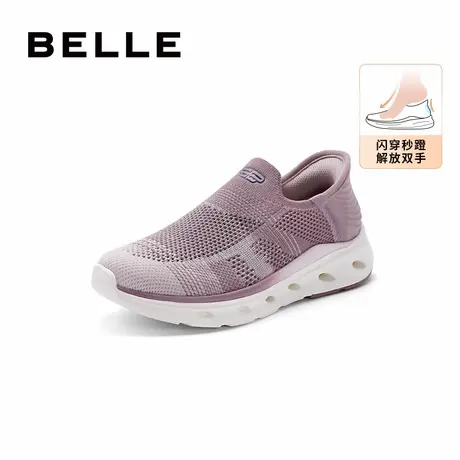 百丽女鞋子夏季新款妈妈鞋运动一脚蹬透气闪穿健步鞋A8T1DBM4商品大图