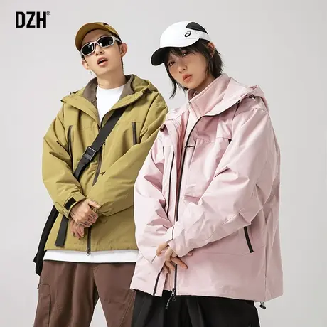 情侣三合一冲锋衣外套男士摇粒绒加厚两件防水户外登山夹克男冬季商品大图