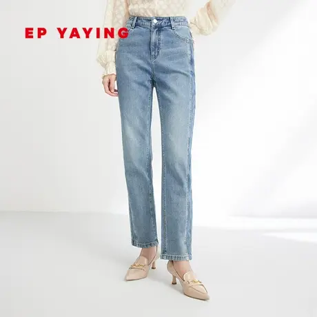 EP YAYING雅莹女装 复古显瘦棉质微喇牛仔裤 春装商场同款J602A图片