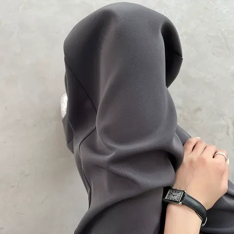 灰色西装窄版阔腿裤女夏季薄款高腰显瘦垂感冰丝显瘦拖地休闲长裤图片