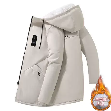 冬季新款棉衣男加绒加厚男士棉袄外套中长款风衣冬装防寒保暖棉服商品大图