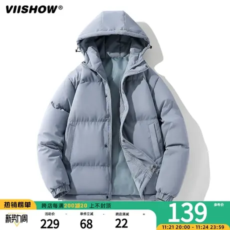 VIISHOW男装宽松连帽棉服秋冬新款短款面包服男款冬装加厚外套男商品大图
