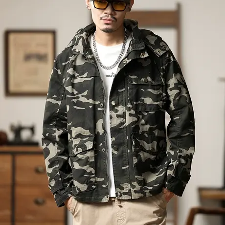 秋冬男款外套宽松大码外套百搭潮流工装男夹克上衣男士休闲外套商品大图