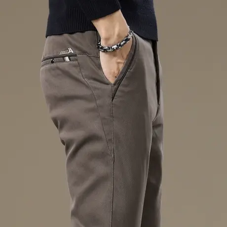 秋冬季男装修身直筒西装裤春秋款商务西裤2024年新款弹力休闲裤子商品大图