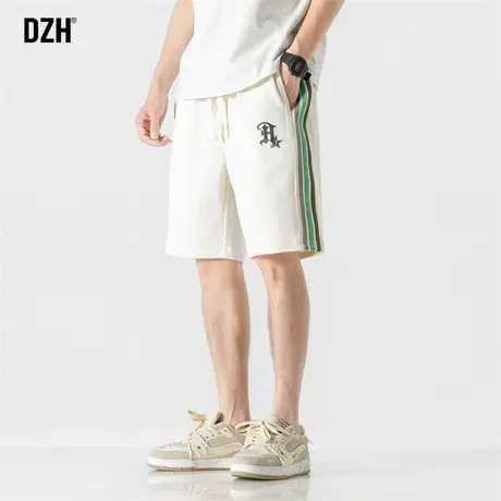 男士白色短裤男夏季薄款直筒宽松弹力篮球运动裤健身大裤衩半截裤商品大图
