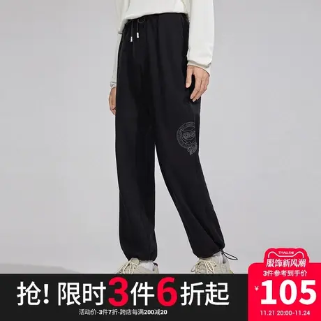 卡宾潮牌2AM猫头鹰刺绣休闲裤街头青年商品大图