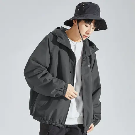 唐狮2023冬新款羽绒服男工装宽松短款连帽冲锋少年上衣外套11.28图片