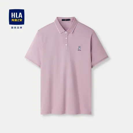 HLA/海澜之家布鲁伊联名系列POLO衫24春夏新款吸湿排汗刺绣短袖男商品大图