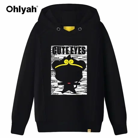 Ohlyah品牌套头连帽卫衣长袖女装春秋卡通韩版学生宽松上衣外套商品大图