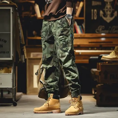 2022冬季加厚男士休闲裤纯棉束脚工装裤冬天保暖裤子男裤休闲裤商品大图