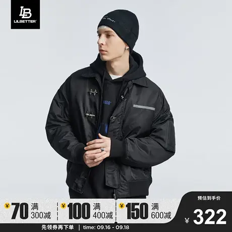 Lilbetter棉服男款冬季男装潮流棉袄加厚棉衣痞帅外套飞行员夹克商品大图