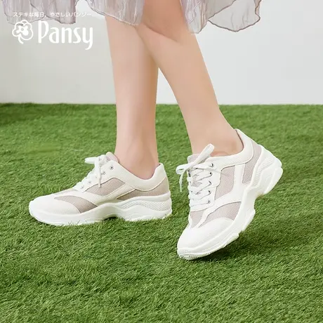 Pansy盼喜日本女鞋休闲运动鞋一脚蹬轻便舒适厚底鞋子春秋款商品大图