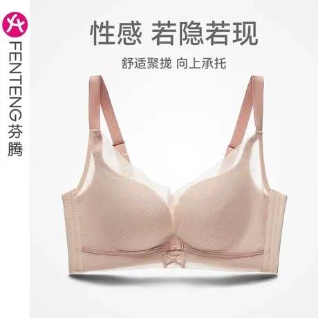 芬腾女士内衣小胸聚拢上托防下垂文胸女款无钢圈舒适透气性感胸罩图片