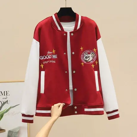 早秋小众外套女2023新款宽松休闲高级感卡通棒球服时尚上衣潮ins商品大图