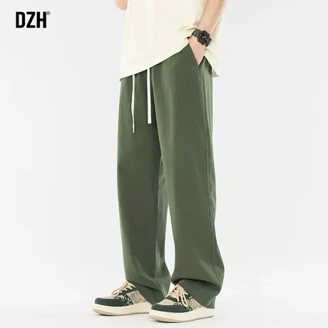 男士美式坠感裤子男秋冬新款2023新款休闲裤直筒宽松2023新款长裤商品大图