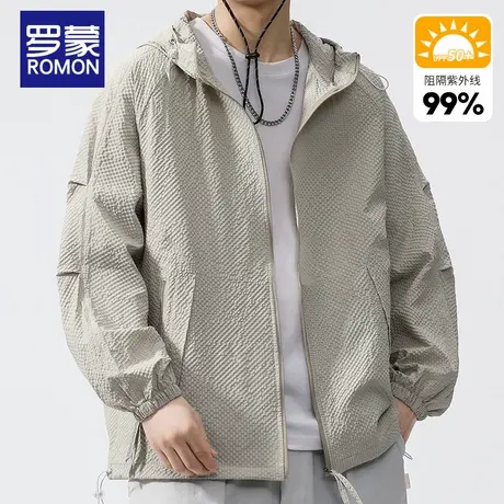 罗蒙冰丝凉感防晒衣男生夏季薄款透气皮肤衣2025新款防紫外线外套商品大图