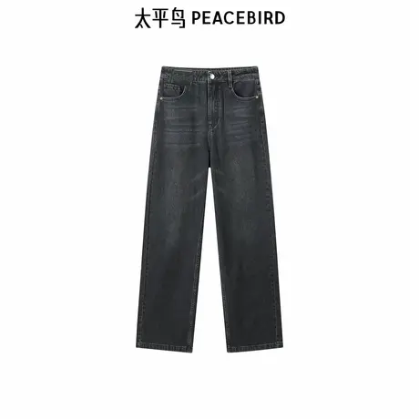 太平鸟女装秋季新款闪光阔腿牛仔裤A3HAE3521图片