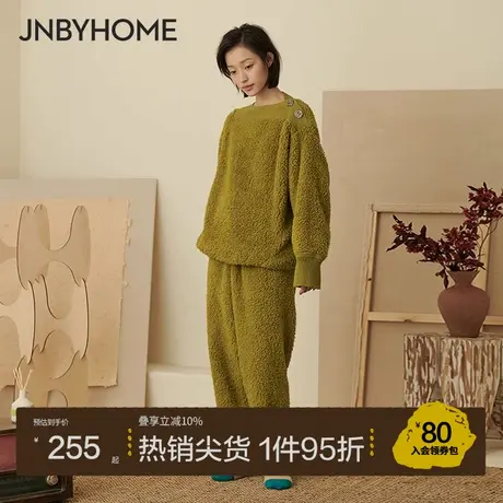 JNBYHOME江南布衣家居服裤子舒棉绒柔软蓬松抽绳睡衣外穿商品大图