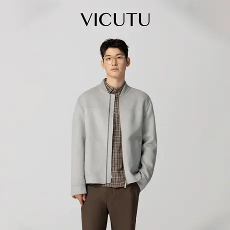 VICUTU威可多男夹克绵羊毛日常舒暖简约外套休闲百搭通勤新款夹克图片