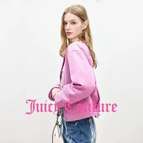 Juicy Couture橘滋外套女2025年秋季新款粉色高级休闲短款上衣商品大图