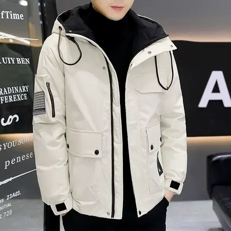 冬季加厚棉服男士防寒冲锋衣外套宽松工装连帽潮牌面包派克服棉袄图片