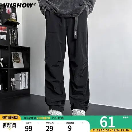 VIISHOW美式降落伞兵工装裤男夏季潮牌宽松九分休闲登山长裤子男商品大图