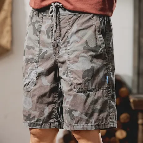 男士潮流百搭工装五分裤直筒男士短裤牛仔休闲夏季工装裤复古宽松商品大图