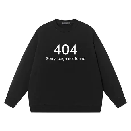 秀洛Github程序员圆领卫衣男创意谷歌断网404小恐龙纯棉长袖极客商品大图