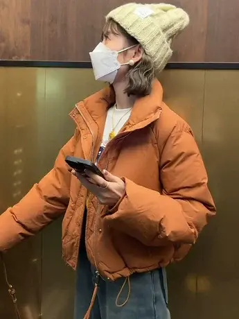 纯色羽绒服女外套2023冬新款韩版小个子加厚保暖面包服白鸭绒上衣商品大图