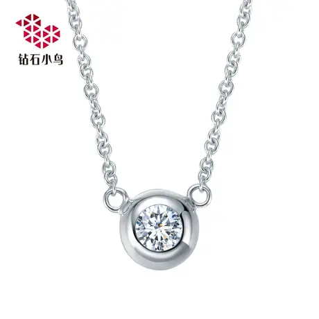 Zbird/钻石小鸟套链白18K金钻石吊坠项坠挂件含项链-圆梦-NH262图片