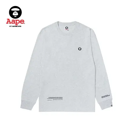 Aape旗舰店男装秋冬猿颜徽章字母印花圆领简约休闲长袖T恤1369XAL商品大图