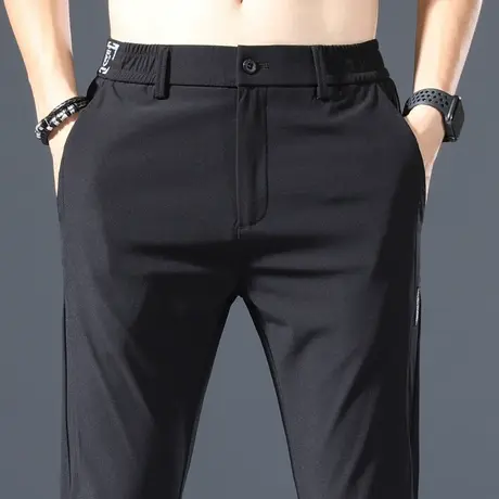 冰丝宽松秋季西裤子男士休闲长裤修身小脚商务西装春秋款夏季薄款商品大图