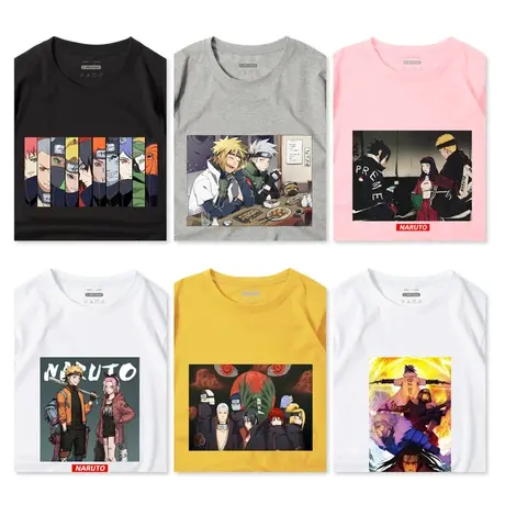 秀洛火影忍者衣服晓组织动漫周边宇智波佐助T恤男短袖旋涡鸣人TEE商品大图