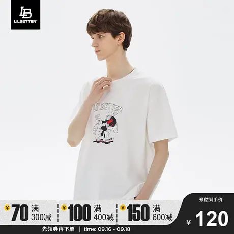 Lilbetter短袖t恤男潮牌体恤纯棉上衣圆领百搭半袖新款流行上衣LB商品大图