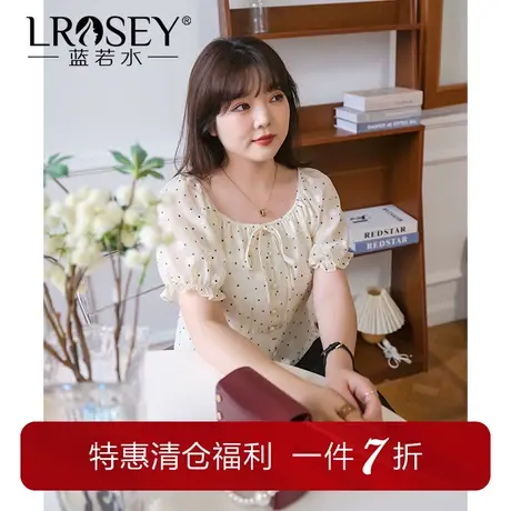大码女装2024夏新款法式轻奢波点小衫胖mm甜美别致漂亮显瘦雪纺衫商品大图
