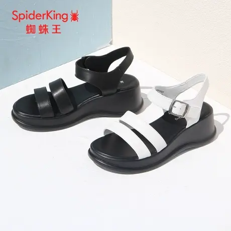 SPIDER KING/蜘蛛王凉鞋女真皮2023夏季商场同款休闲凉鞋女厚底潮图片