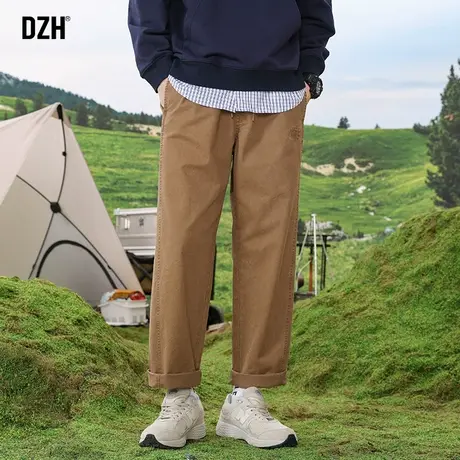 男士卷裤脚直筒裤男2023新款休闲裤男款潮牌男裤春夏款宽松工装裤商品大图