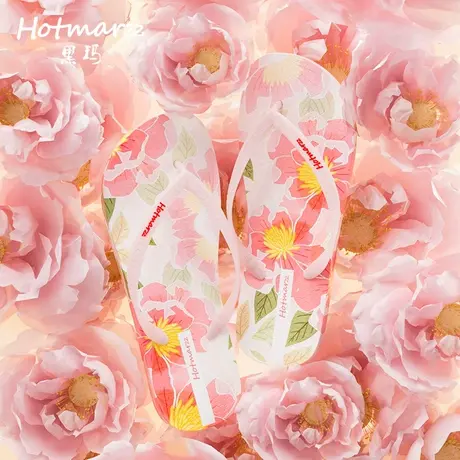 hotmarzz/黑玛人字拖女夏外穿海边沙滩夹脚拖鞋浴室防滑夹板凉拖商品大图