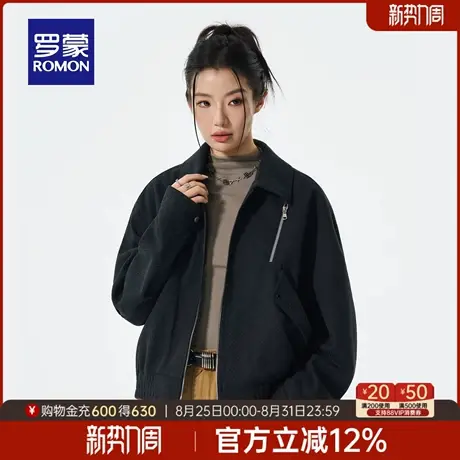 罗蒙女士户外休闲工装夹克2025秋季新款时尚百搭亲肤日常简约外套图片