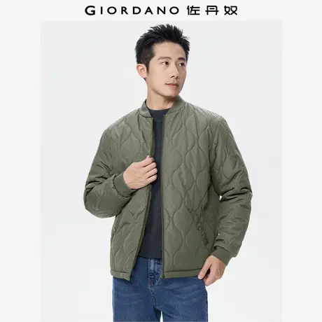 佐丹奴外套男装葫芦绗缝棒球领梭织棉衣外套 13075851商品大图