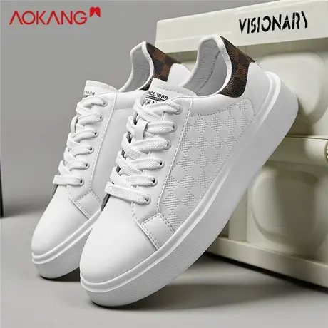 奥康男款增高小白鞋秋季透气2025新款爆款百搭板鞋休闲鞋男士鞋子商品大图