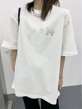 韩系夏装短袖t恤女2023年新款宽松设计感小众质感体恤高级感ins潮商品大图