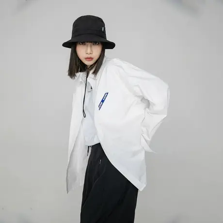 复古设计感纯色衬衫女春秋2024年新款爆款国潮情侣装宽松衬衣外套图片