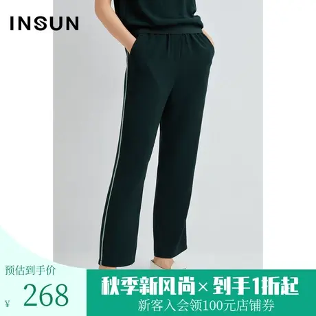 恩裳夏时尚简约大气撞色设计舒适休闲百搭休闲裤图片