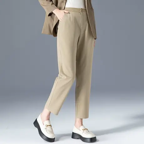 九分烟管裤女2023新款春季西装裤春秋妈妈裤子秋季女裤休闲直筒裤商品大图