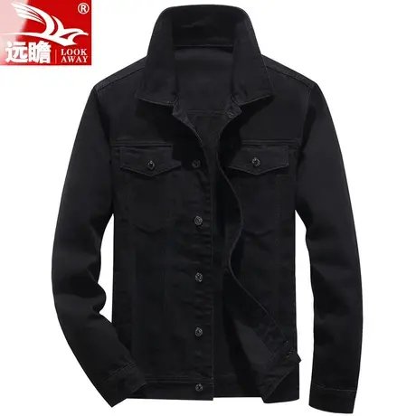 男士外套秋季2023新款牛仔衣春秋潮流夹克春装黑色长袖休闲衣服男商品大图