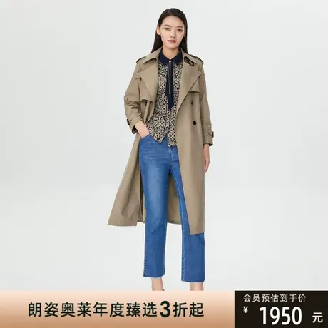 朗姿 春秋简约大气风衣经典百搭大翻领风衣外套线下商场同款商品大图