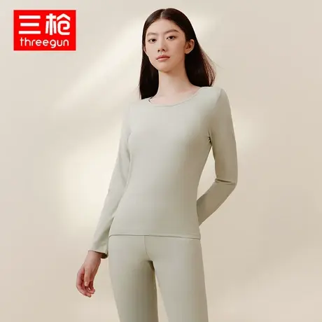 三枪内衣女棉莱卡春秋薄款修身保暖内衣套装显瘦长袖秋衣秋裤套装图片