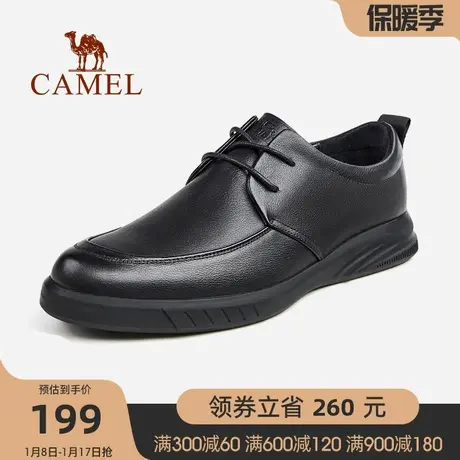 骆驼男鞋春季新款商务休闲父亲鞋男士皮鞋软底真皮正装皮鞋男商品大图